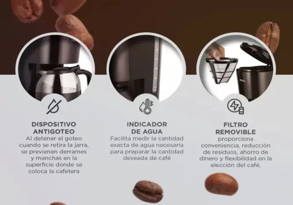 D_NQ_NP_2X_632561-MLA83704108462_042025-F.webp Cafetera De Filtro Philco Caph9416bp De 1,5 Litros Y 750w Color Negro