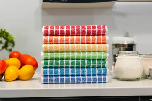 Pack X 6 Repasadores Cocina Toalla Algodón Cuadros Colores Surtidos
