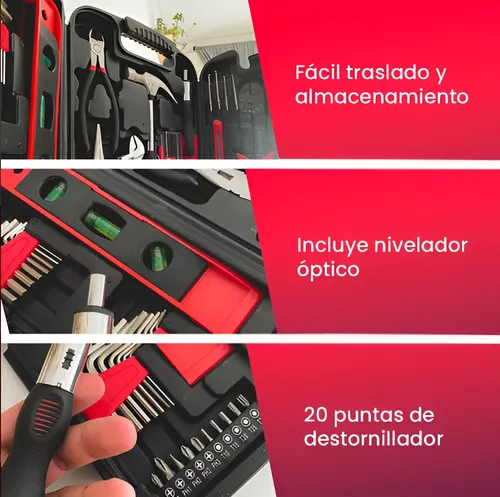 D_NQ_NP_605067-MLA95634122574_102025-O.webp Valija Set Kit Herramientas Mécanicas Manuales 130 En 1 Male Color Negro