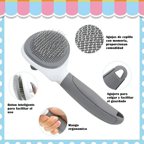 Peine Cepillo Autolimpiante Perros Gatos Mascotas Cardina