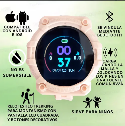 Smartwatch Reloj Inteligente Deportivo Ruffo Rf-fd68 Rosa