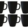 Taza Mug Vidrio Negro Mate Durax Armonia X6