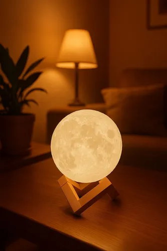 D_NQ_NP_626187-MLA90748169477_082025-O.webp Lampara Luna 13cm 16 Colores Rgb + Blanco Luz Calida Y Fria Blanco Marrón Claro