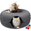 Cama Cucha Para Gato Perro Mascota Pequeña Cueva Túnel Dona Resistente