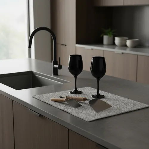 Paño Seca Platos Absorbente Escurridor Microfibra Cocina Gris