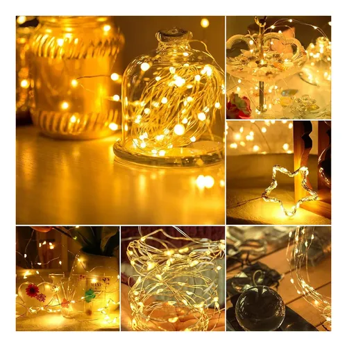 Pack X 10 Guirnaldas Microled Alambre Luz Led Calidas 3 Mts