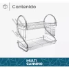 Escurridor Secaplatos 2 Pisos Cromado Platos Tazas Cubiertos Raitot