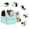 Mochila Hello Cat Para Mascotas Gatos Y Perros Suono Color Celeste