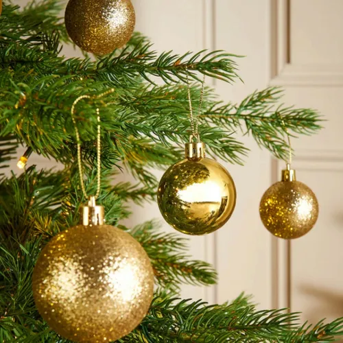 Adornos Navideños Premium Tubo Bolas De Navidad 6cm X9 Udes