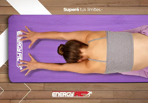 Mat Yoga 10 Mm Colchoneta Pilates Caucho Nbr 180x62 + Bolso Violeta