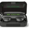 Auriculares F9-5 In-ear Inalámbricos Alpina Powerbank Color Negro Luz Verde