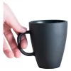 Taza Mug Vidrio Negro Mate Durax Armonia X6