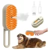 Cepillo A Vapor Perros Gatos Peine Masajeador Saca Pelos