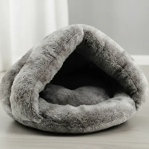 Cama Cucha De Peluche Para Gato Perro Mascota Cueva