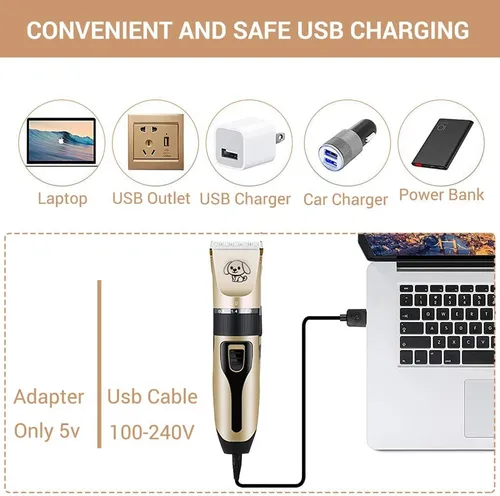 Maquina Corta Pelo Perro Mascota Recargable Inalambrica Acc