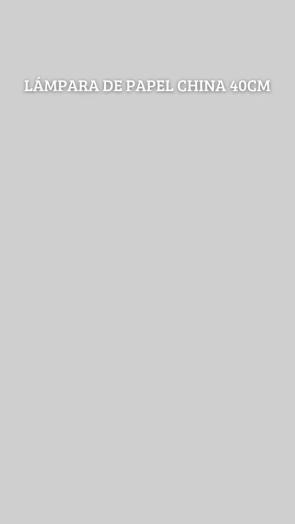 Lámpara Bola De Papel Arroz China 40 Cm Blanco