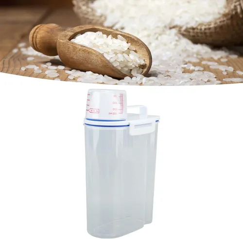 Dispenser Cerealero Contenedor Con Tapa Hermética 2 Litros Transparente