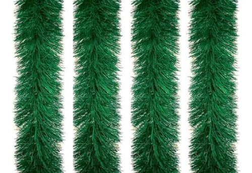 Combo 5 Boas Navideñas Verde Pino Gruesas 2mts