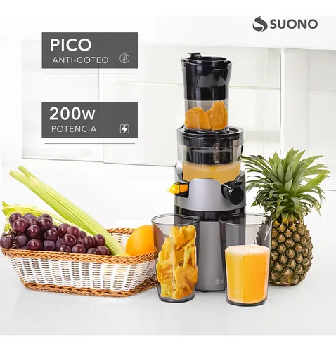 Juguera Eléctrica Suono Extracción Lenta Vertical Gris