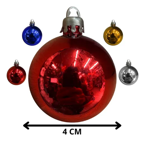 Kit De 30 Globos Bolas De Navideños N° 4 Super Oferta