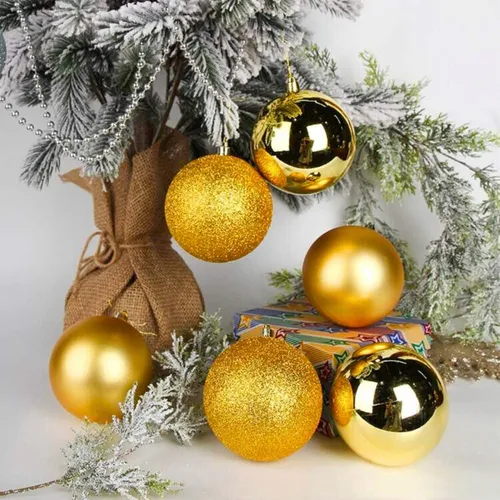 Adornos Navideños Premium Tubo Bolas De Navidad 6cm X9 Udes