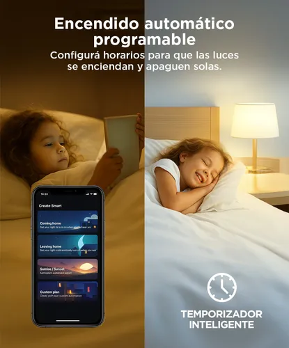 D_NQ_NP_693601-MLA91726813275_092025-O.webp Lampara Luz Led Gadnic E27 Smart Inteligente RGB Conexión Inalámbrica