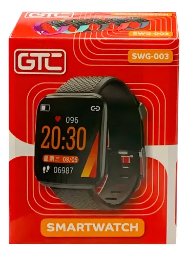 Smart Watch Gtc Swg-003 Reloj Inteligente Roja Rojo