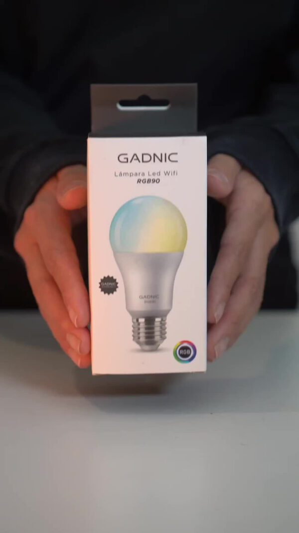 D_NQ_NP_694537-MLA87053561195_072025-F.jpg Lampara Luz Led Gadnic E27 Smart Inteligente RGB Conexión Inalámbrica