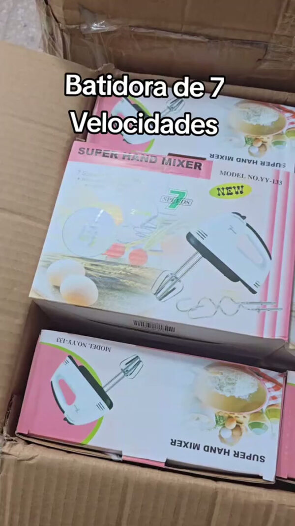 D_NQ_NP_700605-MLA93213888565_092025-F.jpg Batidora De Mano Amasadora Electrica 7 Velocidades + Turbo Blanco 50 60 Hz