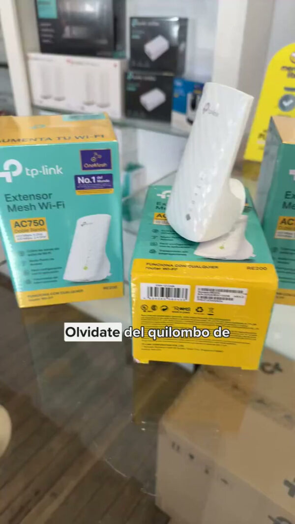 Repetidor Extensor de rango Wi-Fi 5 Doble Banda TP-Link RE200 AC750