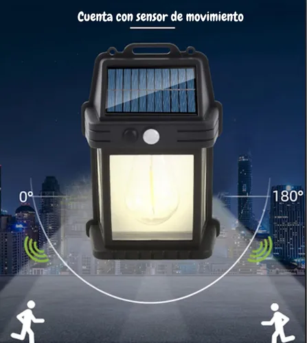 Farol De Pared Luz Led Solar Exterior Jardín Cálida X 2uni