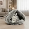 Cama Cucha De Peluche Para Gato Perro Mascota Cueva