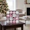 Kit Adornos De Navidad Esferas Para El Arbol Navideñas X44 Bolas - Sheshu Color Rosa