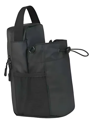Bolso Gimnasio Magnético Deportivo Botellero Bandolera Gym Negro Lisa