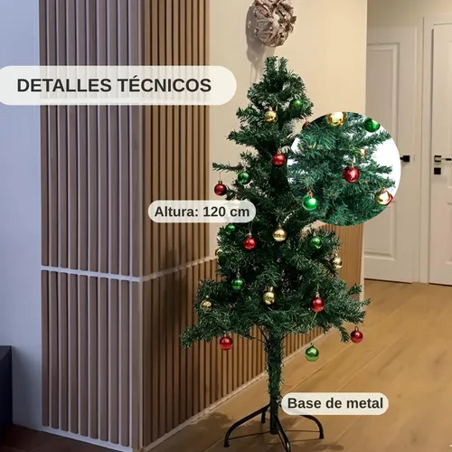D_NQ_NP_719725-MLA93844465173_092025-O.webp Árbol De Navidad 120cm + Kit De Decoración De Color Verde