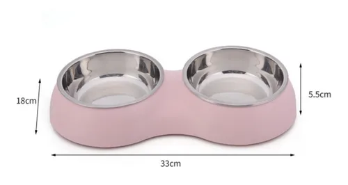Plato Para Perro Comedero Para Mascotas Doble Perros Y Gato