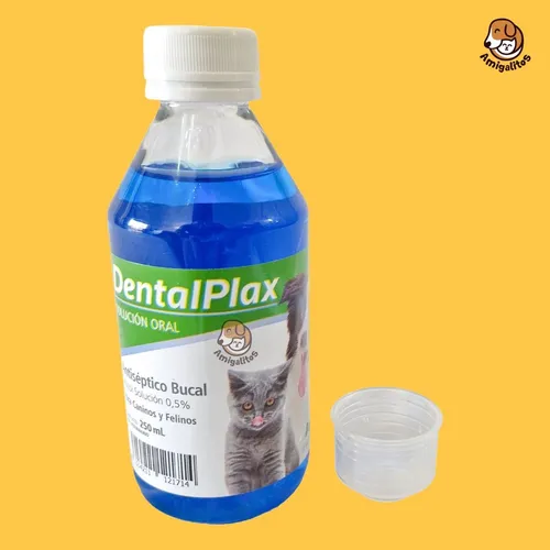Enjuague Bucal Dental Plax Para Perros Gatos Buen Aliento Dentalplax