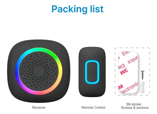 Timbre Inalambrico Wireless Doorbell Kit 60 Melo 300 Mts Led