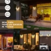 Farol De Pared Luz Led Solar Exterior Jardín Cálida X 2uni