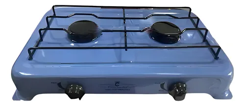 Anafe 2 hornallas a gas envasado garrafa Conometal 2 Hornallas celeste