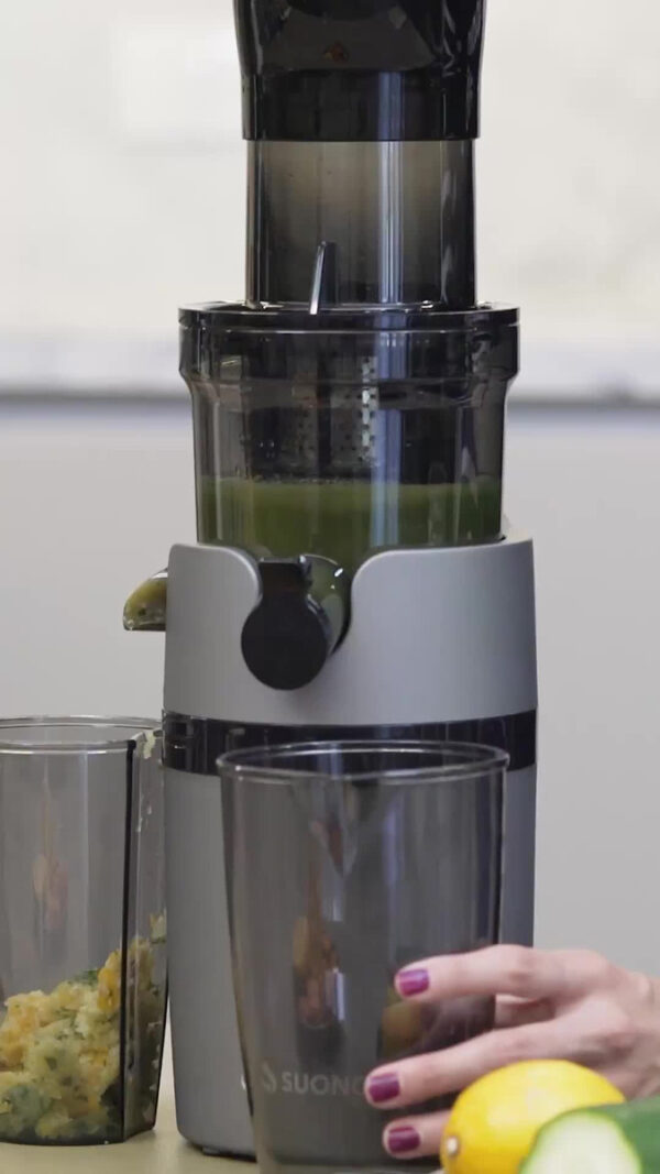 Juguera Eléctrica Suono Extracción Lenta Vertical Gris