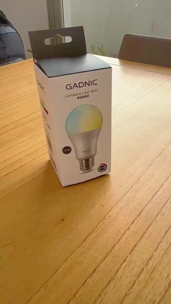 D_NQ_NP_737612-MLA85253122295_052025-F.jpg Lampara Luz Led Gadnic E27 Smart Inteligente RGB Conexión Inalámbrica