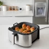 D_NQ_NP_741593-MLA92292598704_092025-O.webp Molde Bandeja Silicona Cuadrado Freidora Aire Airfryer 20cm Gris Oscuro