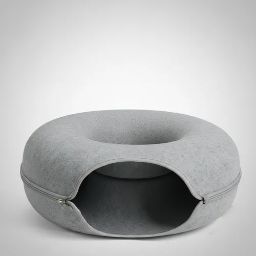 Cama Cucha Para Gato Perro Mascota Pequeña Cueva Túnel Dona Resistente