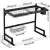Soul 2 plantas 65cm rack organizador de cocina escurridor negro