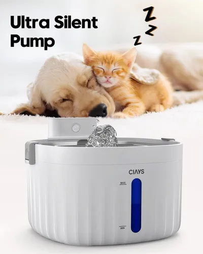 Bebedero Fuente De Agua Para Mascotas Acero Inoxidable Color Blanco