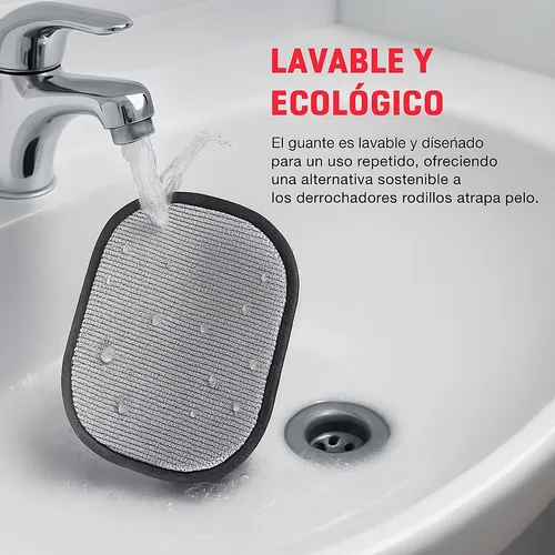 Guante Quita Pelos Y Pelusas Mascotas Sillones Ropa Negro