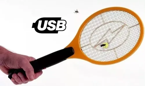 Raqueta Paleta Mata Mosquitos Moscas Recargable Usb
