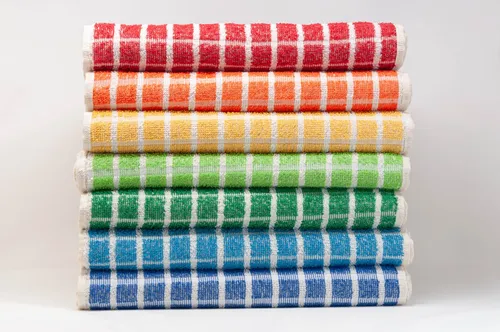 Pack X 6 Repasadores Cocina Toalla Algodón Cuadros Colores Surtidos