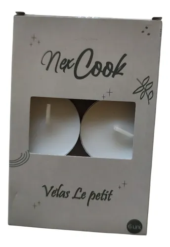 Velas Blancas Con Latita P/hornito Y Decoración Pack X 6 Uni